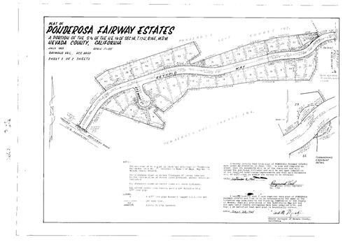 Click to see Subdivision Book 2, pg. 60 (1965) of Nevada County Recorders Subdivision Maps Book 2