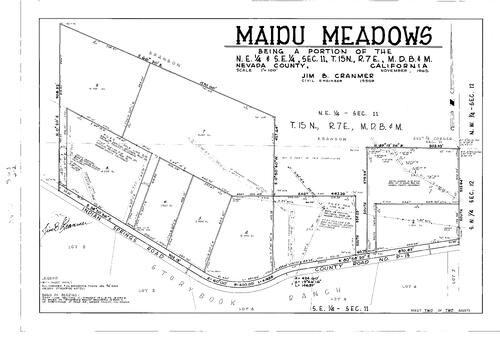 Click to see Subdivision Book 2, pg. 63 (1966) of Nevada County Recorders Subdivision Maps Book 2