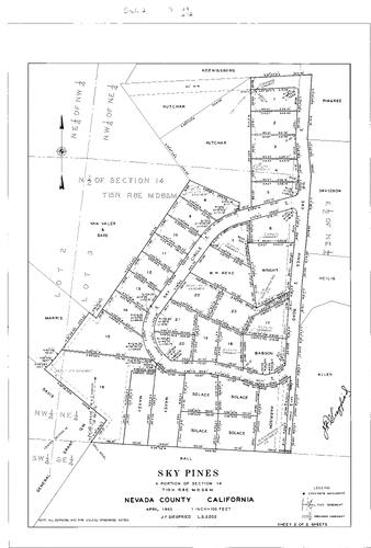 Click to see Subdivision Book 2, pg. 68 (1966) of Nevada County Recorders Subdivision Maps Book 2