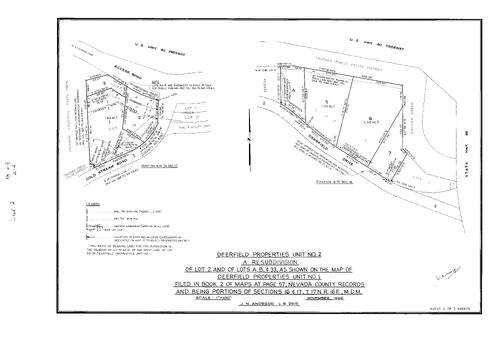 Click to see Subdivision Book 2, pg. 83 (1966) of Nevada County Recorders Subdivision Maps Book 2