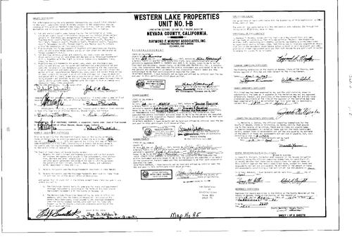 Click to see Subdivision Book 2, pg. 85 (1967) of Nevada County Recorders Subdivision Maps Book 2