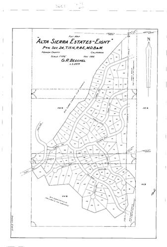 Click to see Subdivision Book 2, pg. 86 (1967) of Nevada County Recorders Subdivision Maps Book 2