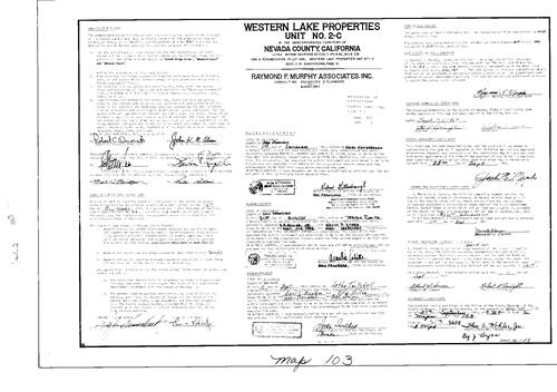 Click to see Subdivision Book 2, pg. 103 (1967) of Nevada County Recorders Subdivision Maps Book 2