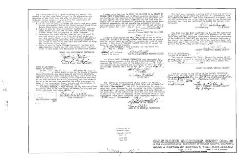 Click to see Subdivision Book 2, pg. 107 (1967) of Nevada County Recorders Subdivision Maps Book 2
