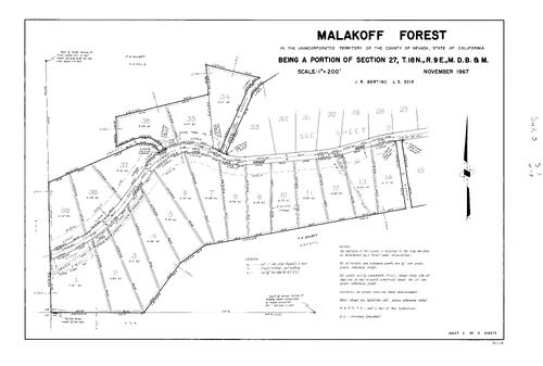 Click to see Subdivision Book 3, pg. 1 (1968) of Nevada County Recorders Subdivision Maps Book 3