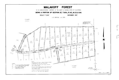 Click to see Subdivision Book 3, pg. 1 (1968) of Nevada County Recorders Subdivision Maps Book 3