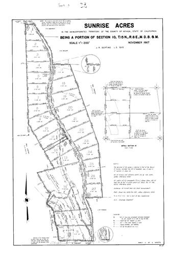 Click to see Subdivision Book 3, pg. 3 (1968) of Nevada County Recorders Subdivision Maps Book 3