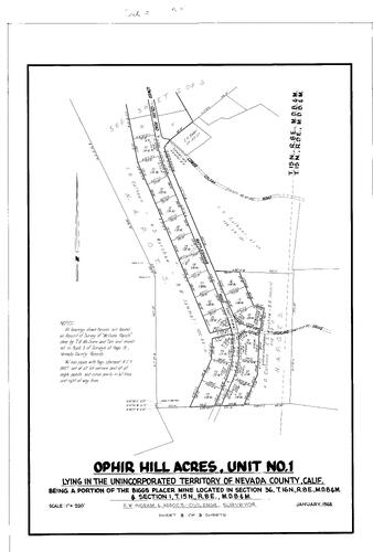 Click to see Subdivision Book 3, pg. 5 (1968) of Nevada County Recorders Subdivision Maps Book 3