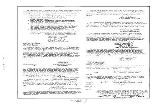 Click to see Subdivision Book 3, pg. 7 (1968) of Nevada County Recorders Subdivision Maps Book 3