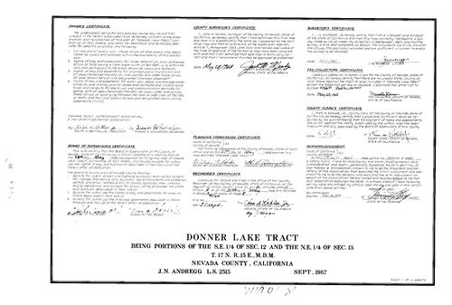 Click to see Subdivision Book 3, pg. 8 (1968) of Nevada County Recorders Subdivision Maps Book 3