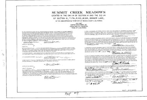 Click to see Subdivision Book 3, pg. 9 (1968) of Nevada County Recorders Subdivision Maps Book 3