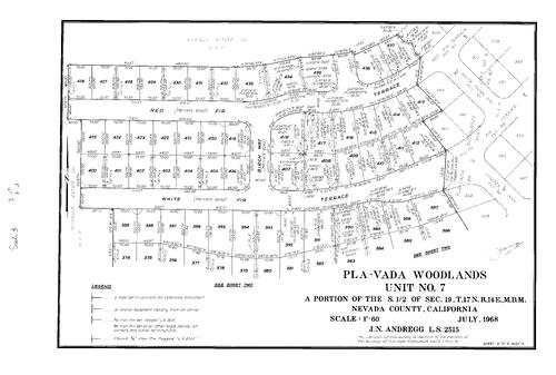 Click to see Subdivision Book 3, pg. 10 (1968) of Nevada County Recorders Subdivision Maps Book 3