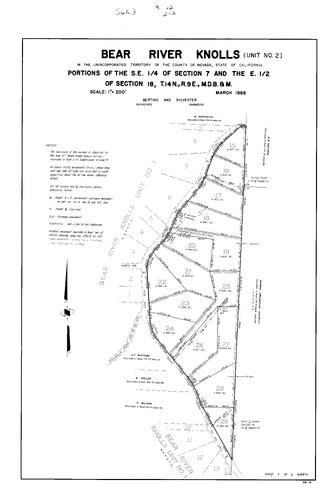 Click to see Subdivision Book 3, pg. 12 (1968) of Nevada County Recorders Subdivision Maps Book 3