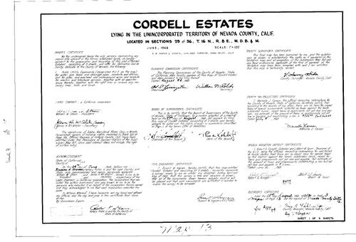 Click to see Subdivision Book 3, pg. 13 (1968) of Nevada County Recorders Subdivision Maps Book 3