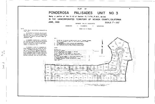 Click to see Subdivision Book 3, pg. 16 (1968) of Nevada County Recorders Subdivision Maps Book 3