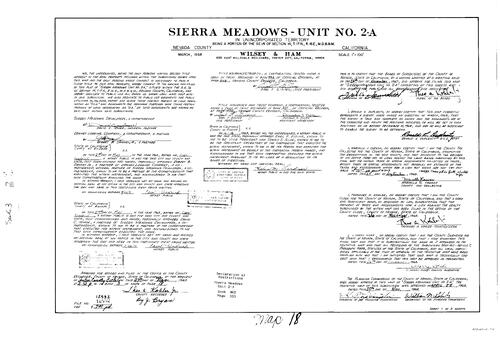 Click to see Subdivision Book 3, pg. 18 (1968) of Nevada County Recorders Subdivision Maps Book 3