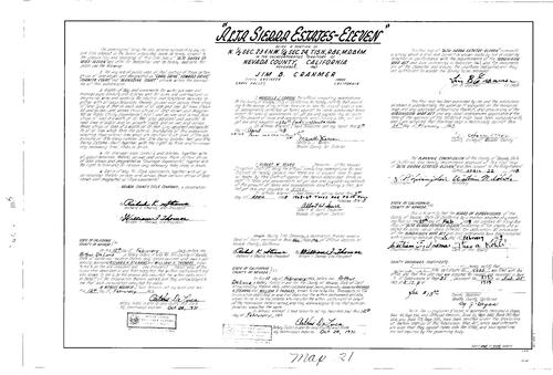 Click to see Subdivision Book 3, pg. 21 (1969) of Nevada County Recorders Subdivision Maps Book 3