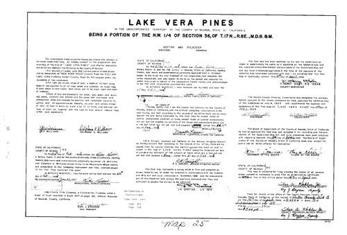 Click to see Subdivision Book 3, pg. 25 (1969) of Nevada County Recorders Subdivision Maps Book 3