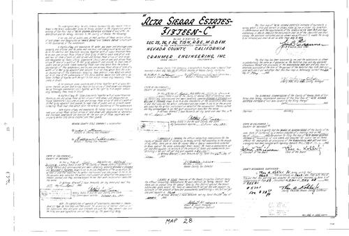 Click to see Subdivision Book 3, pg. 28 (1969) of Nevada County Recorders Subdivision Maps Book 3