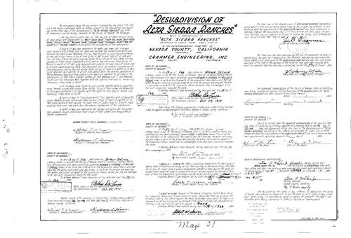 Click to see Subdivision Book 3, pg. 31 (1969) of Nevada County Recorders Subdivision Maps Book 3