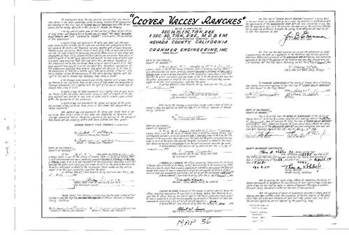 Click to see Subdivision Book 3, pg. 36 (1969) of Nevada County Recorders Subdivision Maps Book 3