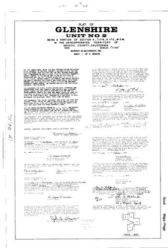 Click to see Subdivision Book 3, pg. 41 (1969) of Nevada County Recorders Subdivision Maps Book 3