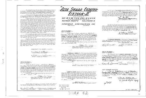 Click to see Subdivision Book 3, pg. 42 (1969) of Nevada County Recorders Subdivision Maps Book 3