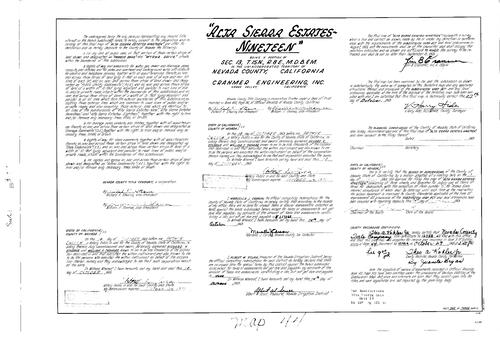 Click to see Subdivision Book 3, pg. 44 (1969) of Nevada County Recorders Subdivision Maps Book 3