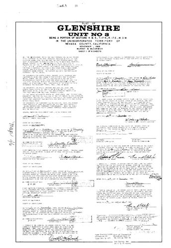Click to see Subdivision Book 3, pg. 46 (1969) of Nevada County Recorders Subdivision Maps Book 3