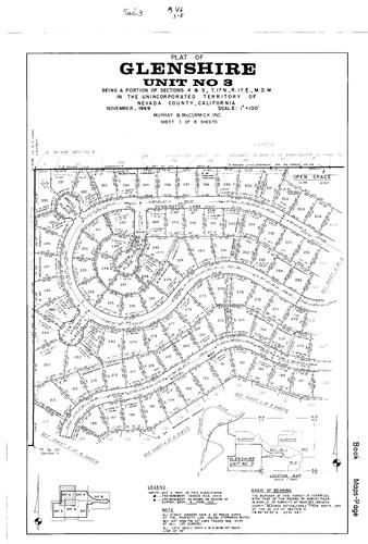 Click to see Subdivision Book 3, pg. 46 (1969) of Nevada County Recorders Subdivision Maps Book 3