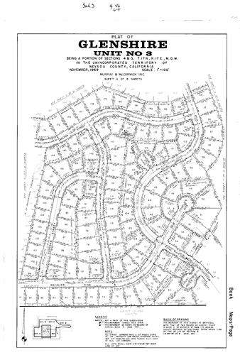 Click to see Subdivision Book 3, pg. 46 (1969) of Nevada County Recorders Subdivision Maps Book 3