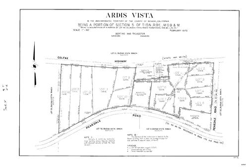 Click to see Subdivision Book 4, pg. 5 (1970) of Nevada County Recorders Subdivision Maps Book 4