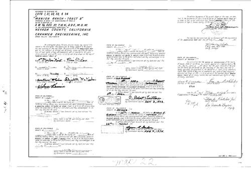 Click to see Subdivision Book 4, pg. 22 (1971) of Nevada County Recorders Subdivision Maps Book 4