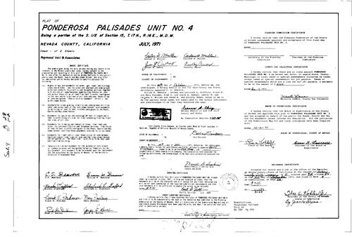 Click to see Subdivision Book 4, pg. 28 (1971) of Nevada County Recorders Subdivision Maps Book 4