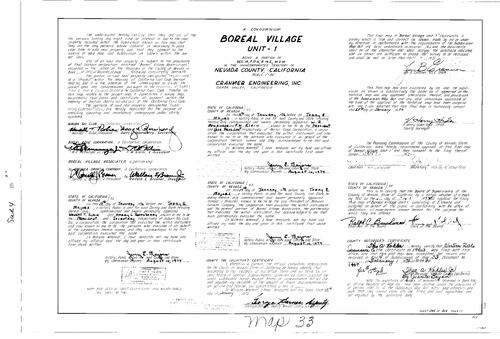Click to see Subdivision Book 4, pg. 33 (1972) of Nevada County Recorders Subdivision Maps Book 4