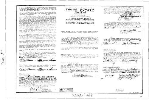 Click to see Subdivision Book 4 pg. 43 (1973) of Nevada County Recorders Subdivision Maps Book 4