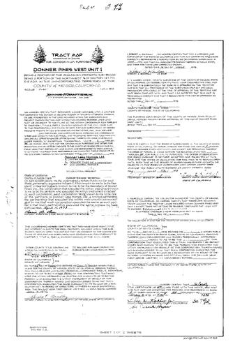 Click to see Subdivision Book 4 pg. 44 (1973) of Nevada County Recorders Subdivision Maps Book 4