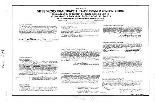 Click to see Subdivision Book 4 pg. 45 (1973) of Nevada County Recorders Subdivision Maps Book 4