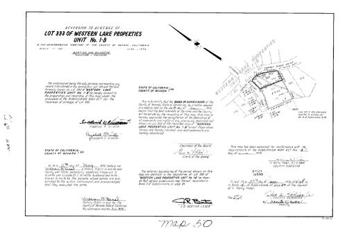 Click to see Subdivision Book 4 pg. 50 (1973) of Nevada County Recorders Subdivision Maps Book 4