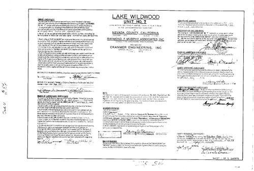 Click to see Subdivision Book 4 pg. 54 (1973) of Nevada County Recorders Subdivision Maps Book 4