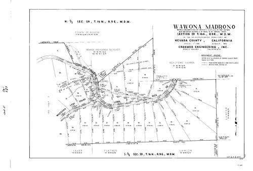 Click to see Subdivision Book 5, pg. 1 (1973) of Nevada County Recorders Subdivision Maps Book 5