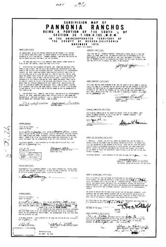 Click to see Subdivision Book 5, pg. 3 (1974) of Nevada County Recorders Subdivision Maps Book 5