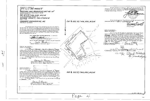 Click to see Subdivision Book 5, pg. 4 (1974) of Nevada County Recorders Subdivision Maps Book 5