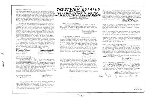 Click to see Subdivision Book 5, pg. 10 (1974) of Nevada County Recorders Subdivision Maps Book 5