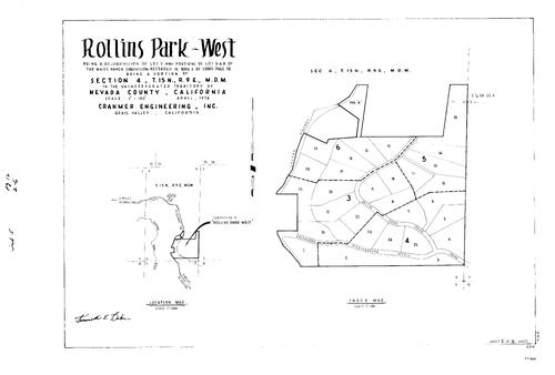 Click to see Subdivision Book 5, pg. 12 (1974) of Nevada County Recorders Subdivision Maps Book 5