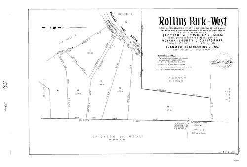 Click to see Subdivision Book 5, pg. 12 (1974) of Nevada County Recorders Subdivision Maps Book 5