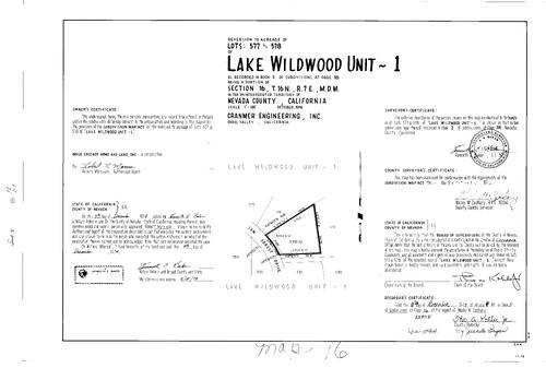 Click to see Subdivision Book 5, pg. 16 (1974) of Nevada County Recorders Subdivision Maps Book 5