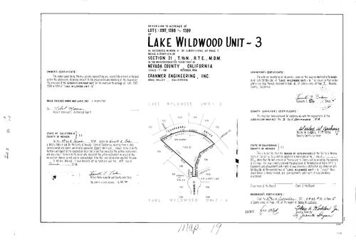 Click to see Subdivision Book 5, pg. 19 (1974) of Nevada County Recorders Subdivision Maps Book 5