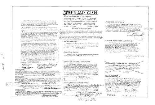 Click to see Subdivision Book 5, pg. 32 (1975) of Nevada County Recorders Subdivision Maps Book 5