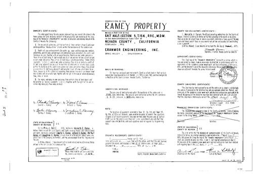 Click to see Subdivision Book 5, pg. 33 (1975) of Nevada County Recorders Subdivision Maps Book 5